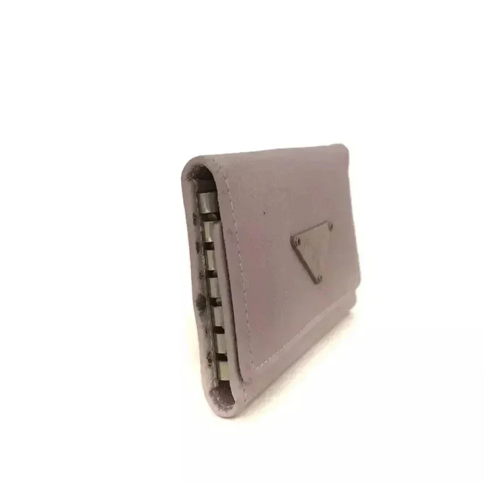 Prada Women's Lavender Pink Saffiano Leather Key Case - Picture 2 of 8